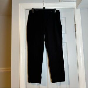 Talbots Chatham Ankle Pants Size 8P Black Hip / Side Zip Stretch Classic 31x33